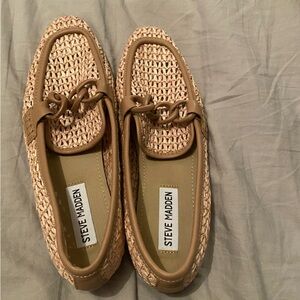 Steve Madden Tan Woven Flats
